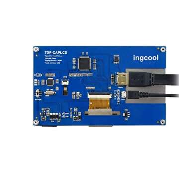 Ingcool 7 inch HDMI LCD 1024x600 Resolution Capacitive Touch Screen IPS Display Module Compatible wi...