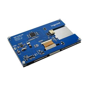 Ingcool 7 inch HDMI LCD 1024x600 Resolution Capacitive Touch Screen IPS Display Module Compatible with Raspberry Pi 4 3 2 1 B B+ A+, PC, Supports Windows 10/8.1/8 / 7