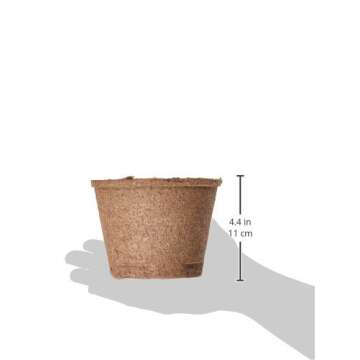 PLANTATION PRODUCTS Jp508 Round Peat Pot, 5-Inch, 6-Pack