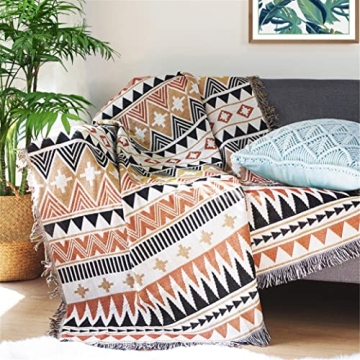 SYDVT Southwest Throw Blanket Aztec Navajo and Throws Tribal Blankets for Couch Bed Living Room Chai...