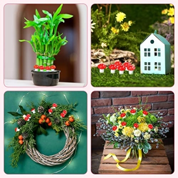 UTENEW Cute Mushroom Miniatures for Fascinating Crafts