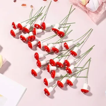 UTENEW Cute Mushroom Miniatures for Fascinating Crafts