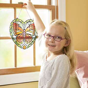 Melissa & Doug Stained Glass Butterfly Art Kit| Arts and Crafts for Kids Age 5+ | Kids Craft Kits | ...
