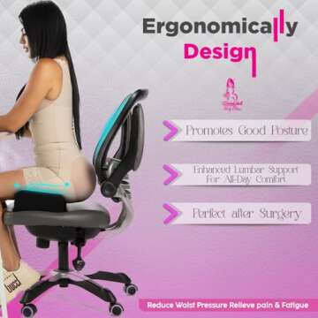 BBL Pillow After Surgery with Urinal Sitting Brazilian ButtLift Pillow - BBL Butt Pillow After Post Surgery Supplies - BBL Chair Pillow - Post Surgery Butt Cushion BBL Driving Pillow