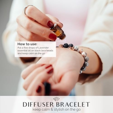 Lava Rock Essential Oil Diffuser Bracelet for Women