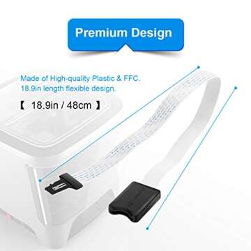 LANMU Micro SD to SD Card Extension Cable Adapter Flexible Extender Compatible with Ender 3 Pro/Ender 3/Ender 3 V2/Ender 5/Monoprice Mini 3D Printer/Anet A8 3D Printer/Raspberry Pi/GPS(18.9in/48cm)