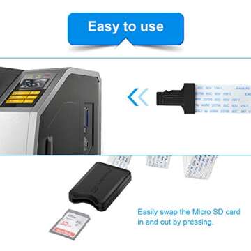 LANMU Micro SD to SD Card Extension Cable Adapter Flexible Extender Compatible with Ender 3 Pro/Ender 3/Ender 3 V2/Ender 5/Monoprice Mini 3D Printer/Anet A8 3D Printer/Raspberry Pi/GPS(18.9in/48cm)