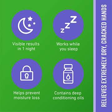 O'Keeffe's Working Hands Night Treatment Hand Cream for Extreme Dryness - 3 oz Tube (2 Pack) - Repairing Skincare for Cracked, Dry Hands