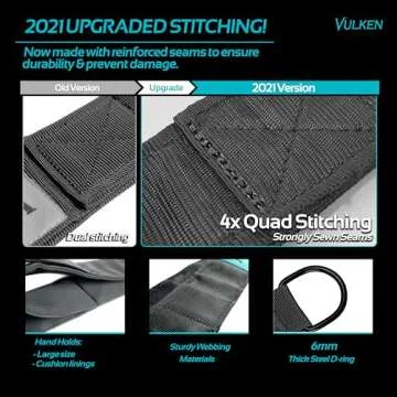 Vulken Tricep Rope Cable Attachment. 24 Inch & 17 Inch Two Lengths Built in One Pull Down Rope. Triceps Extension Straps Gym Equipment. Home Workout Handles for Resistance Bands.