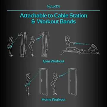 Vulken Tricep Rope Cable Attachment. 24 Inch & 17 Inch Two Lengths Built in One Pull Down Rope. Triceps Extension Straps Gym Equipment. Home Workout Handles for Resistance Bands.