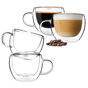 BOQO Double Walled Glass Coffee Cups for Any Drink