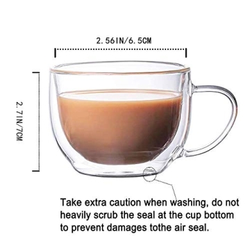 BOQO Double Walled Glass Coffee Cups for Any Drink