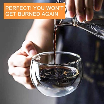 BOQO Double Walled Glass Coffee Cups for Any Drink