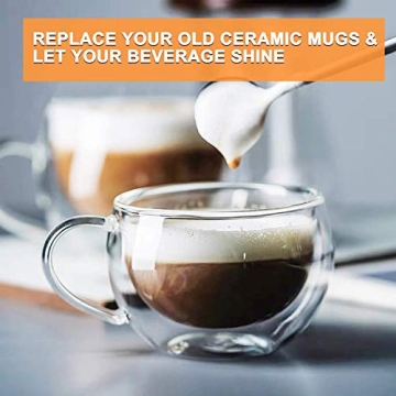 BOQO Double Walled Glass Coffee Cups for Any Drink