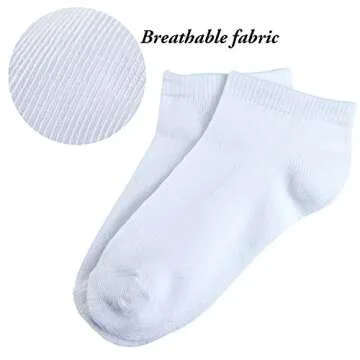 Cooraby 15 Pack Kids' Half Cushion Low Cut Athletic Ankle Socks Boys Girls Ankle Socks