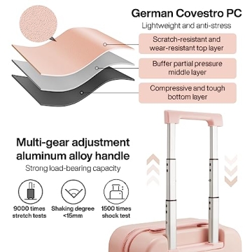 Lightweight Carry on Luggage with TSA Lock & Wheels