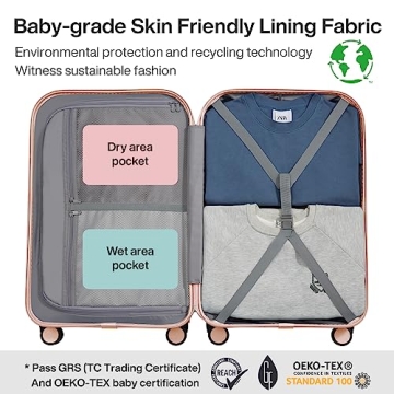 Lightweight Carry on Luggage with TSA Lock & Wheels