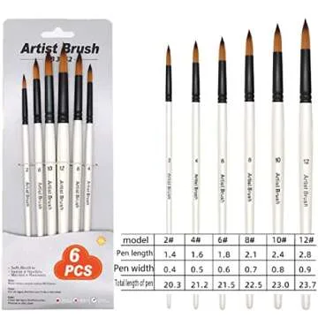 ZYHZJC Brush Set - 24 Nylon Brushes for All Artists