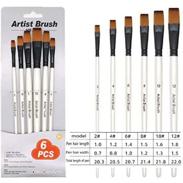 ZYHZJC Brush Set - 24 Nylon Brushes for All Artists