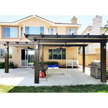 MUDIKIC Outdoor Light Fixture Modern Wall Sconce, Black Aluminum Wall Mounted Lights with Clear Glass Shade 2 Pack