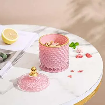 EVEREST GLOBAL Glass Candy Jar for Jewelry & Storage