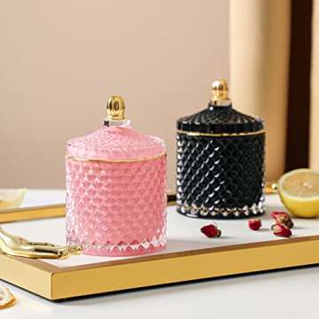 EVEREST GLOBAL Glass Candy Jar for Jewelry & Storage