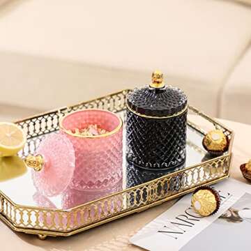 EVEREST GLOBAL Glass Candy Jar for Jewelry & Storage