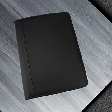 Laelr Stylish Zippered Binder Portfolio 3 Ring Organizer