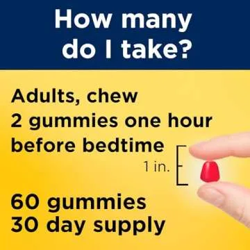 Nature Made Melatonin 10mg per serving Gummies, Maximum Strength Dosage, 100% Drug Free Sleep Aid for Adults, 60 Melatonin Gummies, 30 Day Supply