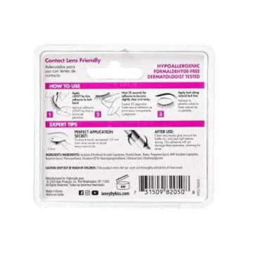 i-Envy by KISS Super Strong Hold 3D Strip Lash Glue, Waterproof Brush-On False Eyelash Adhesive, Lat...