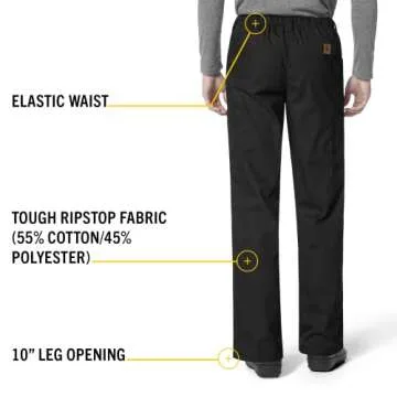 Shop Carhartt Men's Ripstop Multi-Cargo Scrub Pant in Black