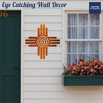 Zia Sun Metal Wall Art - Stylish Outdoor Decor Piece