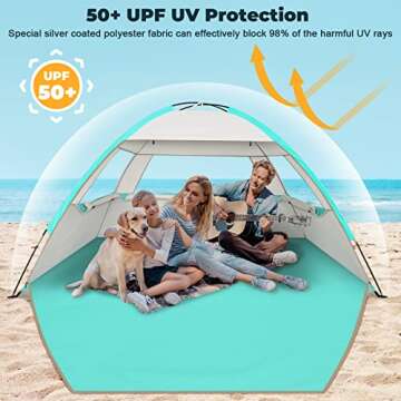 Venustas Beach Tent - Spacious UV Protection Canopy