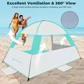 Venustas Beach Tent - Spacious UV Protection Canopy