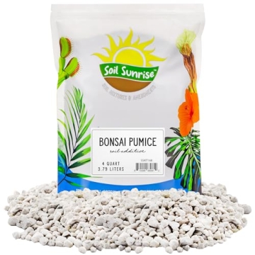Horticultural Bonsai Pumice Soil Additive (4 Quarts), 7LB Ideal Substrate for Bonsai Trees, Cactus a...