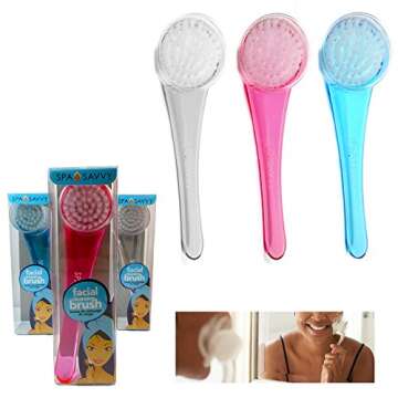 2 Pc Exfoliating Soft Bristle Facial Cleansing Brush