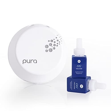 Capri Blue Pura Smart Home Plug-in Diffuser Kit -1 Pura V3 Aromatherapy Diffuser + 2 Capri Blue Volcano Diffuser Pura Fragrance Refill Vials
