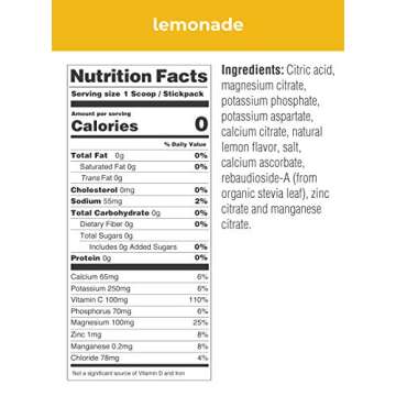 Ultima Replenisher New Formula Lemonade (20 Count Stickpacks) Net WT. 2.5 OZ