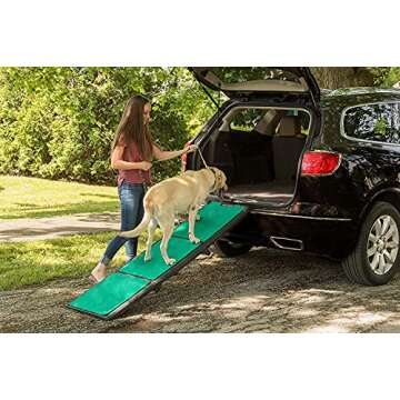 Pet Gear supertraX Ramps for Dogs and Cats, Maximum Traction Surface, Portable/Easy-Fold (No Tools R...