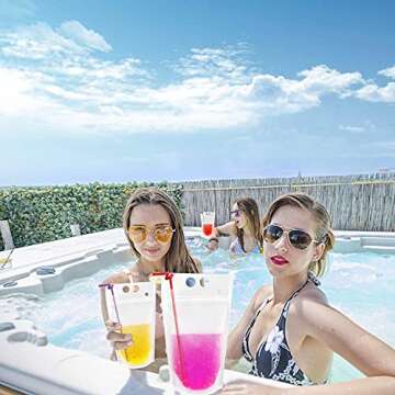 30Pcs Drink Pouches with Individual Package Straws Translucent Frosted Reclosable Zipper Juice Pouch...