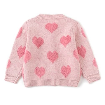 Simplee Kids Baby Sweater - Cable-Knit Pink Cardigan 3M-5T