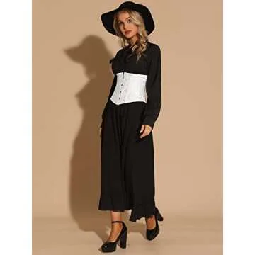 Allegra K Vintage Lace Up Steel Boned Corset for Women