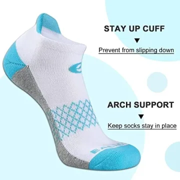 Cushioned Ankle Running Socks - 6 Pairs for Women