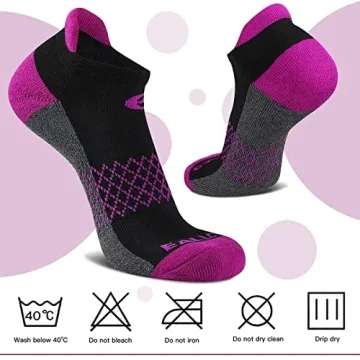 Cushioned Ankle Running Socks - 6 Pairs for Women