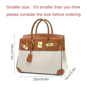 JOTOUCH Leather Canvas Satchel Tote Bag for Women