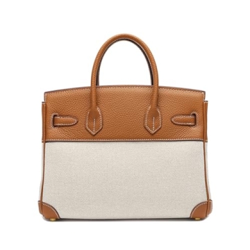 JOTOUCH Leather Canvas Satchel Tote Bag for Women