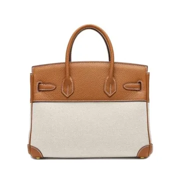 JOTOUCH Leather Canvas Satchel Tote Bag for Women