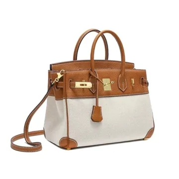 JOTOUCH Leather Canvas Satchel Tote Bag for Women