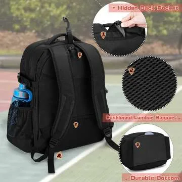 DSLEAF Sports Backpack with Ball & Shoe Compartment