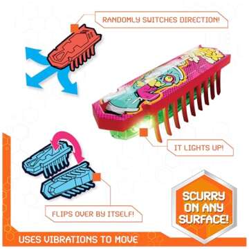 HEX BOTS Nano 5 Pack, 4 Nano Bots with Bonus Flash Nano, Sensory Toys for Kids & Cats with Vibration Technology, Insect Toys & Mini Robot Toy for Kids Ages 3 & Up